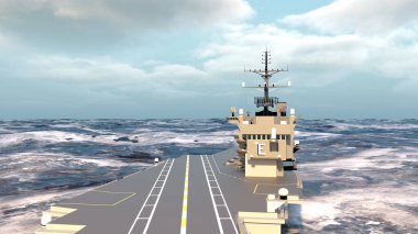 Uçak gemisinin 3D görüntülemesi