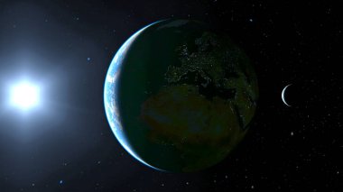 Earth 3D render