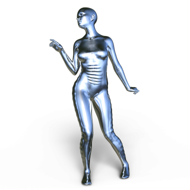 Dişi bir sayborgun 3D canlandırması