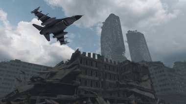 3D rendering of a fighter aircraft