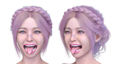 Bir kadının yüzünün 3 boyutlu görüntüsü.