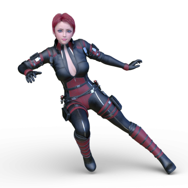 Bir siber kadının 3 boyutlu canlandırması