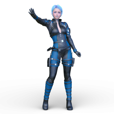 Bir siber kadının 3 boyutlu canlandırması