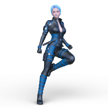 Bir siber kadının 3 boyutlu canlandırması