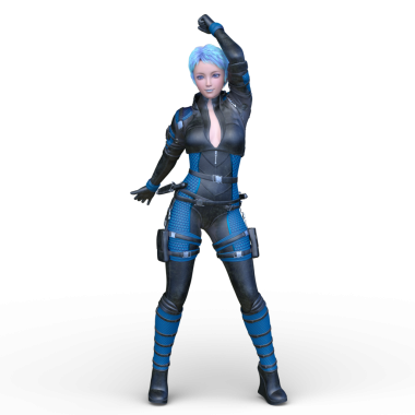 Bir siber kadının 3 boyutlu canlandırması