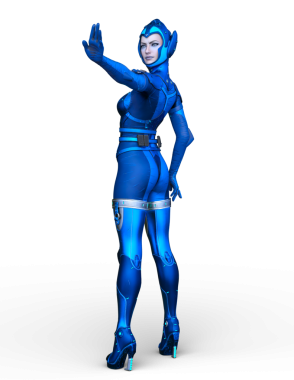 Bir siber kadının 3 boyutlu canlandırması