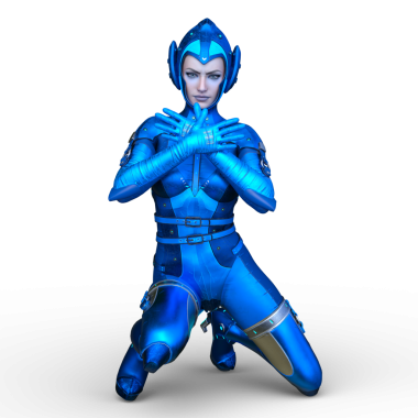 Bir siber kadının 3 boyutlu canlandırması