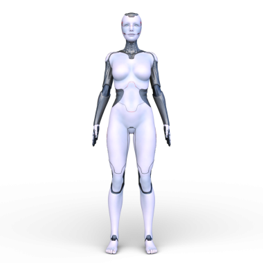 Dişi bir sayborgun 3D canlandırması