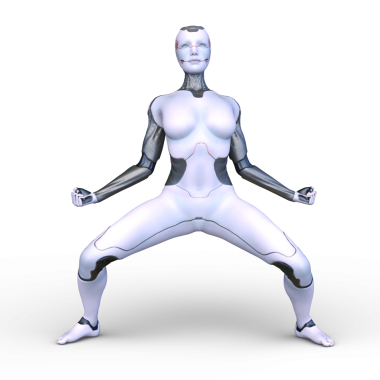 Dişi bir sayborgun 3D canlandırması