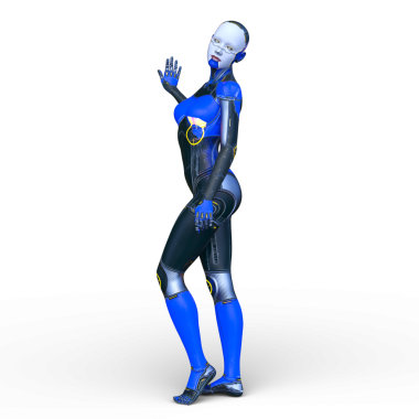 Dişi bir sayborgun 3D canlandırması