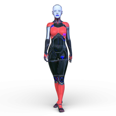 Dişi bir sayborgun 3D canlandırması