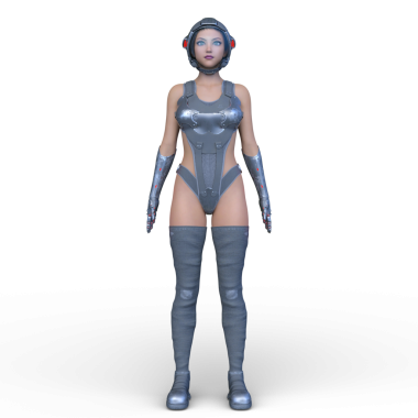 Bir siber kadının 3 boyutlu canlandırması