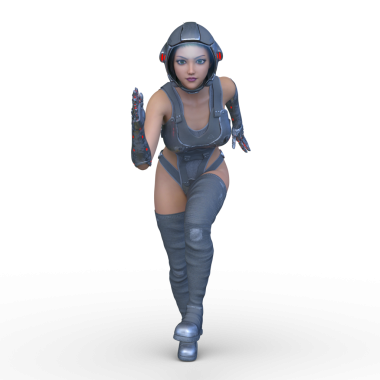 Bir siber kadının 3 boyutlu canlandırması