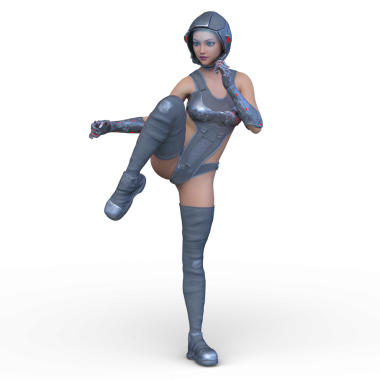 Bir siber kadının 3 boyutlu canlandırması