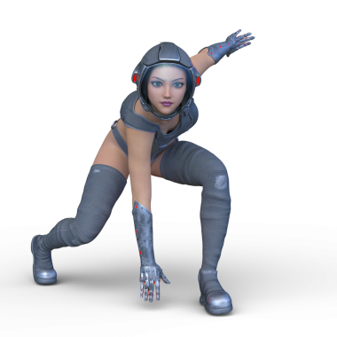 Bir siber kadının 3 boyutlu canlandırması