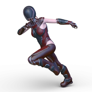 Bir siber kadının 3 boyutlu canlandırması