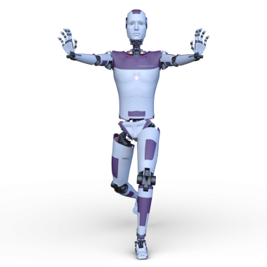 erkek bir cyborg 3D render