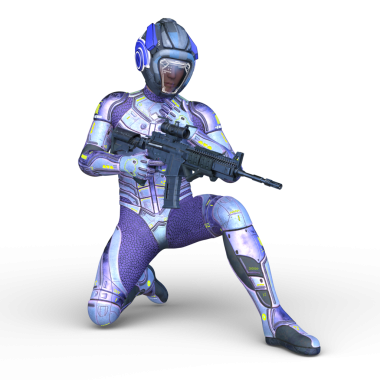 Bir siber savaşçının 3 boyutlu canlandırması