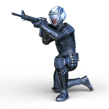 Bir siber savaşçının 3 boyutlu canlandırması