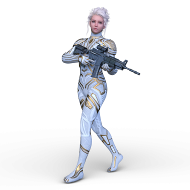 Bir siber kadının 3 boyutlu canlandırması