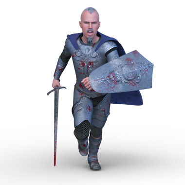 Bir şövalyenin 3 boyutlu canlandırması