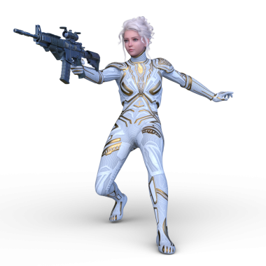 Bir siber kadının 3 boyutlu canlandırması