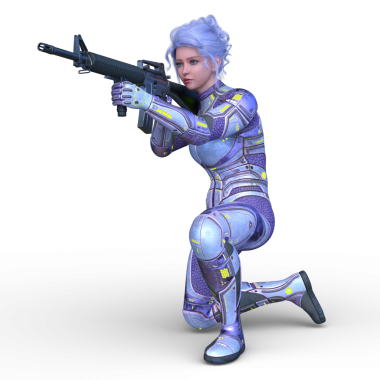 Bir siber kadının 3 boyutlu canlandırması