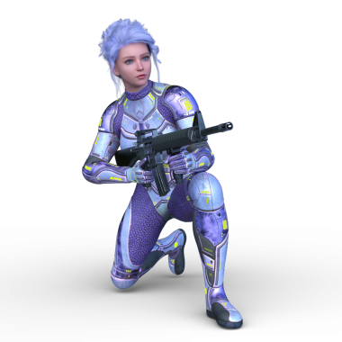 Bir siber kadının 3 boyutlu canlandırması