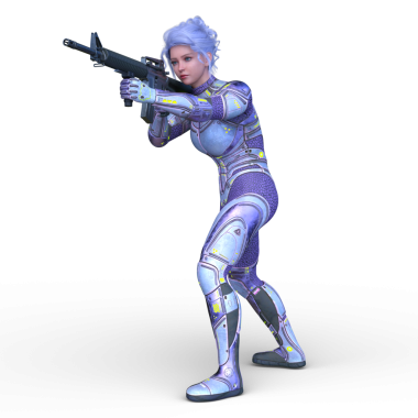 Bir siber kadının 3 boyutlu canlandırması