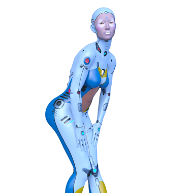 Dişi bir sayborgun 3D canlandırması