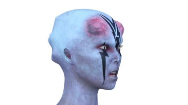 Dişi bir uzaylının 3 boyutlu görüntüsü