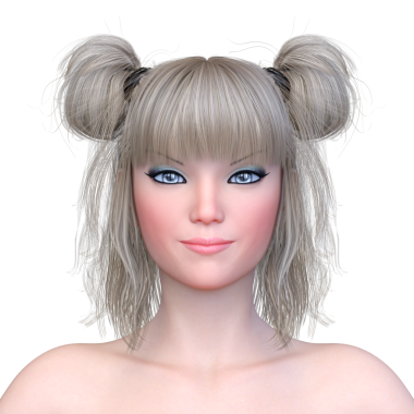 Bir kadının yüzünün 3 boyutlu görüntüsü.