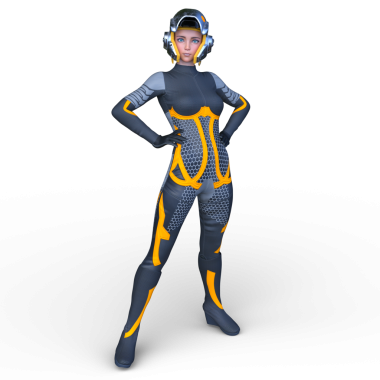 Bir siber kadının 3 boyutlu canlandırması