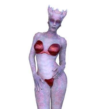 Dişi bir uzaylının 3D görüntüsü