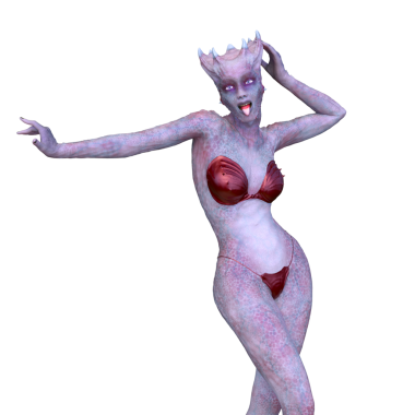 Dişi bir uzaylının 3D görüntüsü