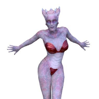 Dişi bir uzaylının 3D görüntüsü