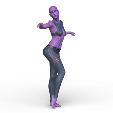 Dişi bir uzaylının 3D görüntüsü