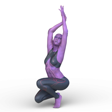 Dişi bir uzaylının 3D görüntüsü