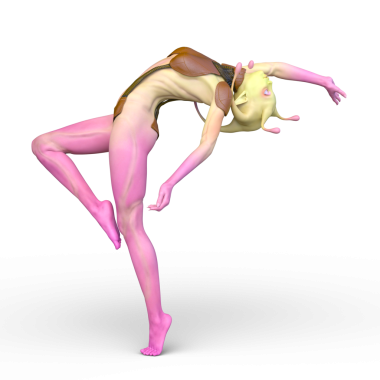 Dişi bir uzaylının 3D görüntüsü