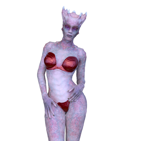 Dişi bir uzaylının 3D görüntüsü