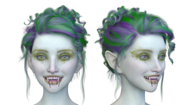 Dişi bir vampirin 3 boyutlu görüntüsü.