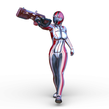 Bir siber kadının 3 boyutlu canlandırması