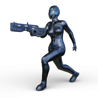 Bir siber kadının 3 boyutlu canlandırması