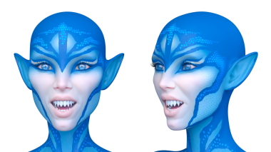 Dişi bir uzaylının 3 boyutlu görüntüsü