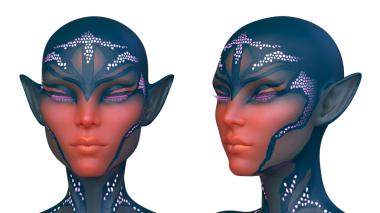 Dişi bir uzaylının 3 boyutlu görüntüsü