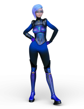 Bir siber kadının 3 boyutlu canlandırması