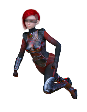 Bir siber kadının 3 boyutlu canlandırması