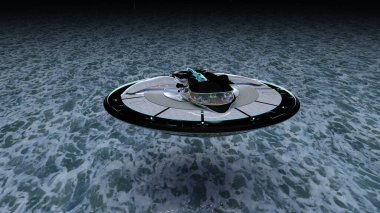UFO 'nun 3B canlandırması.