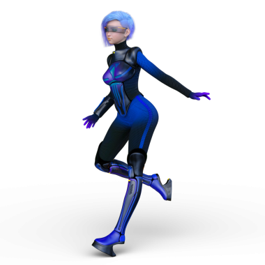 Bir siber kadının 3 boyutlu canlandırması