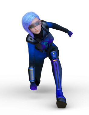 Bir siber kadının 3 boyutlu canlandırması